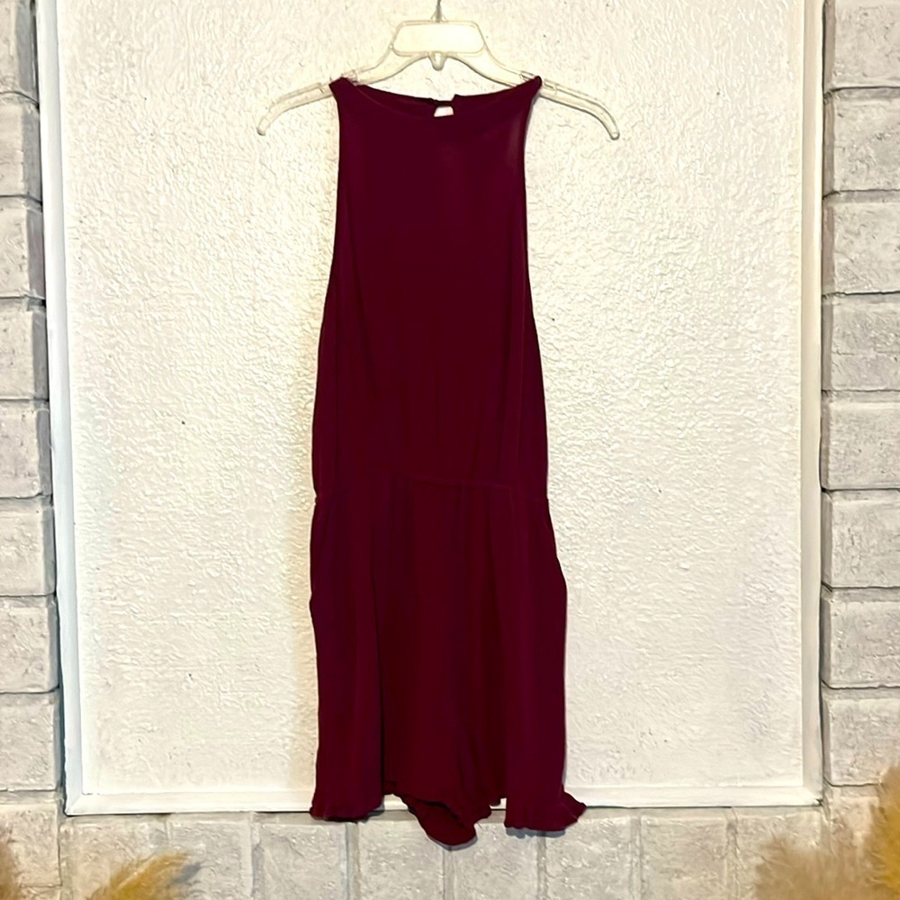 Mossimo maroon colored romper size medium